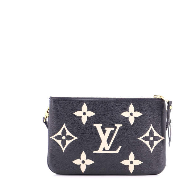 Louis Vuitton Double Zip Pochette Bicolor Monogram Empreinte Giant - Picture 3 of 6